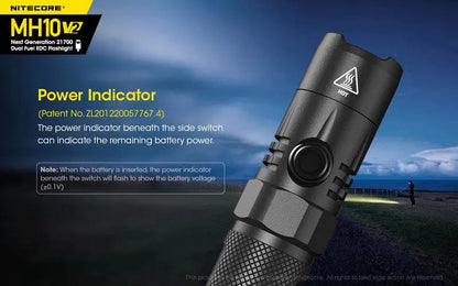 Lampe Torche Nitecore MH10V2 – 1200 Lumens - Rechargeable  NYCTALOPE  