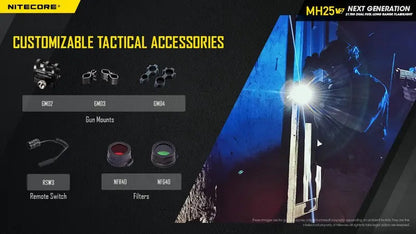 Lampe Torche Nitecore MH25 V2 – 1300 Lumens - Rechargeable  NYCTALOPE  