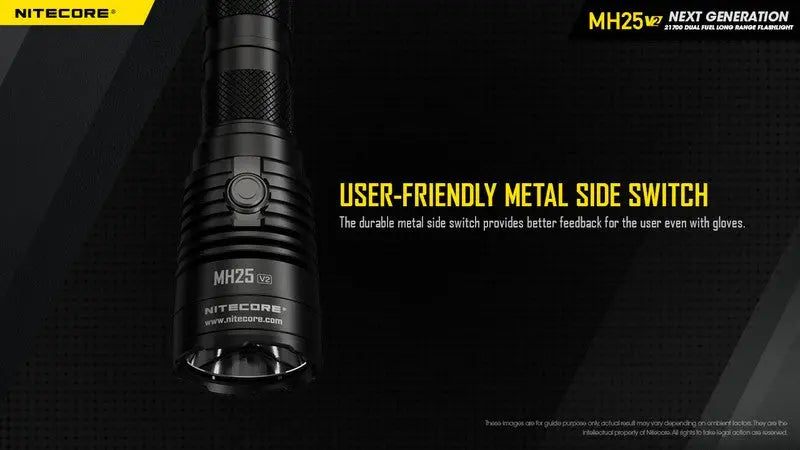 Lampe Torche Nitecore MH25 V2 – 1300 Lumens - Rechargeable  NYCTALOPE  