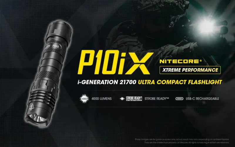 Lampe Torche Nitecore P10iX – 4000 Lumens - Rechargeable USB-C  NYCTALOPE  
