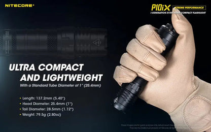 Lampe Torche Nitecore P10iX – 4000 Lumens - Rechargeable USB-C  NYCTALOPE  