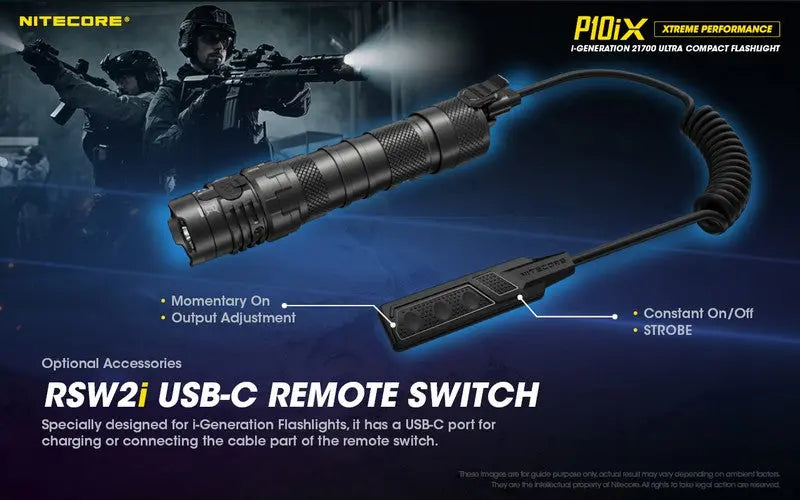 Lampe Torche Nitecore P10iX – 4000 Lumens - Rechargeable USB-C  NYCTALOPE  