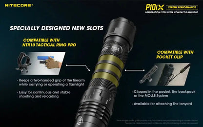 Lampe Torche Nitecore P10iX – 4000 Lumens - Rechargeable USB-C  NYCTALOPE  