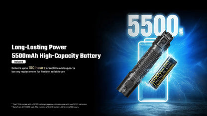 Lampe Torche Nitecore P17iX 5000 Lumens - Tactique Personnalisable - Batterie 21700 5500mAh - USB-C