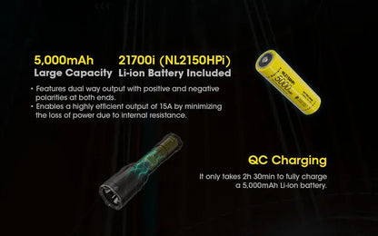Lampe Torche Nitecore SRT7i – 3000 Lumens  NYCTALOPE  