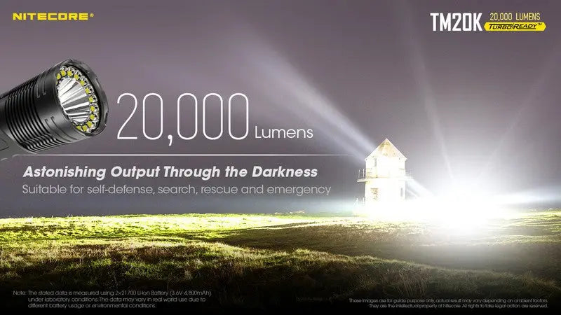 Lampe Torche Nitecore TM20K – 20000 Lumens  NYCTALOPE  