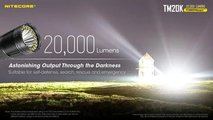 Lampe Torche Nitecore TM20K – 20000 Lumens  NYCTALOPE  
