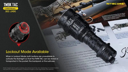 Lampe Torche Nitecore TM9K TAC – 9800 Lumens – Tactique et Rechargeable  NYCTALOPE  