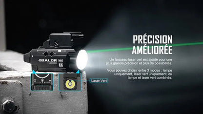 Lampe Torche Olight BALDR Mini – 600 Lumens – Laser Vert - NYCTALOPE