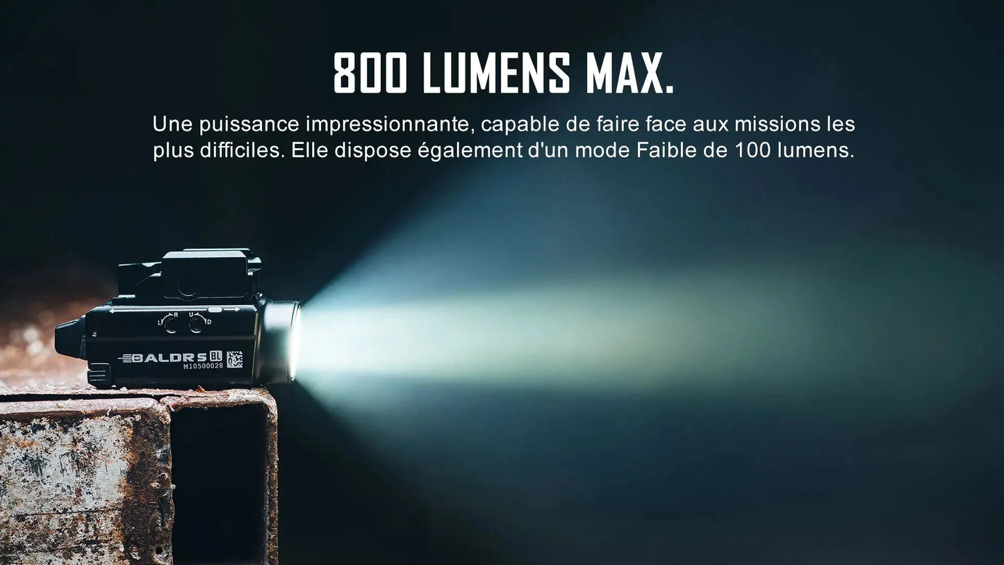Lampe Torche Olight BALDR S BL – 800 Lumens – Laser Bleu  NYCTALOPE  