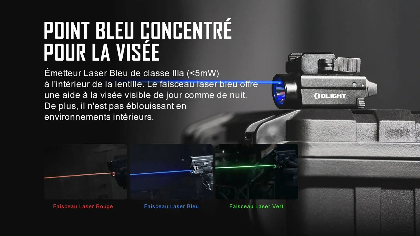 Lampe Torche Olight BALDR S BL – 800 Lumens – Laser Bleu  NYCTALOPE  