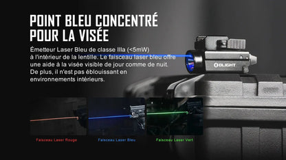 Lampe Torche Olight BALDR S BL – 800 Lumens – Laser Bleu  NYCTALOPE  