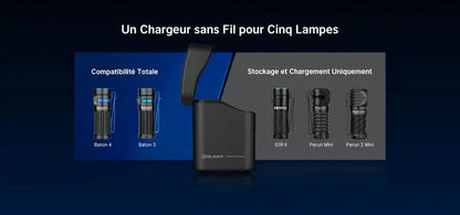 Lampe Torche Olight Baton 4 édition premium 1300 Lumens NOIR étui de charge powerbank  NYCTALOPE  