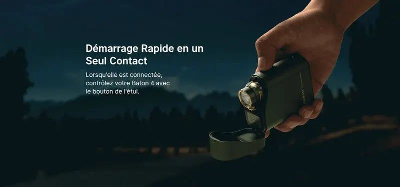 Lampe Torche Olight Baton 4 édition premium 1300 Lumens OD VERT étui de charge powerbank  NYCTALOPE  