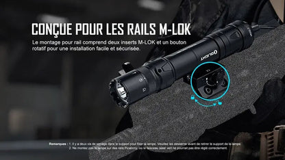 Lampe Torche Olight Odin GL M – 1500 Lumens – Fixation M-LOK et Switch – Laser Vert - NYCTALOPE