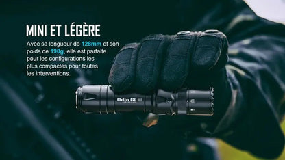 Lampe Torche Olight Odin GL Mini – 1000 Lumens – Fixation Picatinny et Switch – Laser Vert  NYCTALOPE  