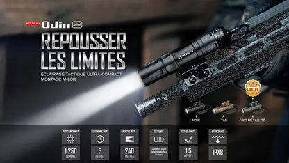 Lampe Torche Olight Odin Mini – 1250 Lumens – Fixation M-LOK et Switch - NYCTALOPE