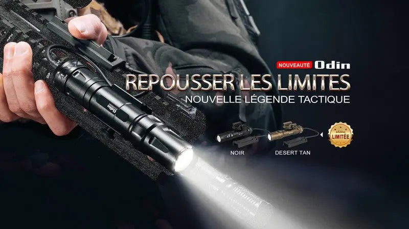 Lampe Torche Olight Odin – 2000 Lumens – Fixation Picatinny et Switch - NYCTALOPE