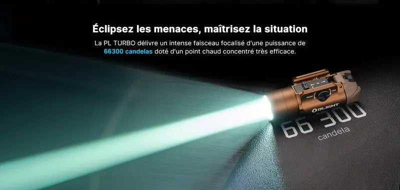 Lampe Torche Olight PL TURBO Valkyrie TAN – 800 Lumens - Lampe tactique militaire professionnelle  NYCTALOPE  