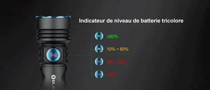 Lampe Torche Olight SEEKER 4 Noir - 3100 Lumens  NYCTALOPE  