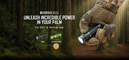Lampe Torche Olight WARRIOR Nano - 1200 Lumens - EDC rechargeable  NYCTALOPE  