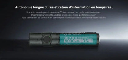 Lampe Torche Olight Warrior Ultra - 2500 Lumens - Performances tactiques supérieures - NYCTALOPE