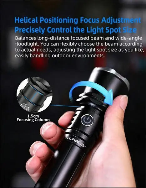 Lampe Torche Rechargeable Klarus A3 – 2200 Lumens – Focus réglable  NYCTALOPE  