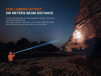 Lampe Torche Tactique Fenix PD36R V2.0 – 1700 Lumens - Rechargeable  NYCTALOPE  