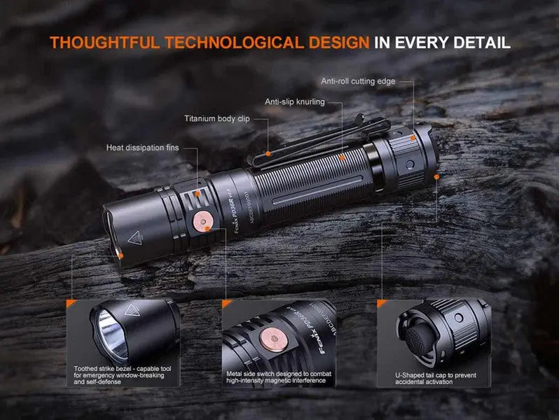 Lampe Torche Tactique Fenix PD36R V2.0 – 1700 Lumens - Rechargeable  NYCTALOPE  