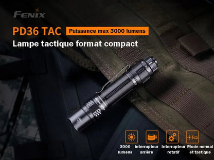Lampe Torche Tactique Fenix PD36TAC – 3000 Lumens  NYCTALOPE  