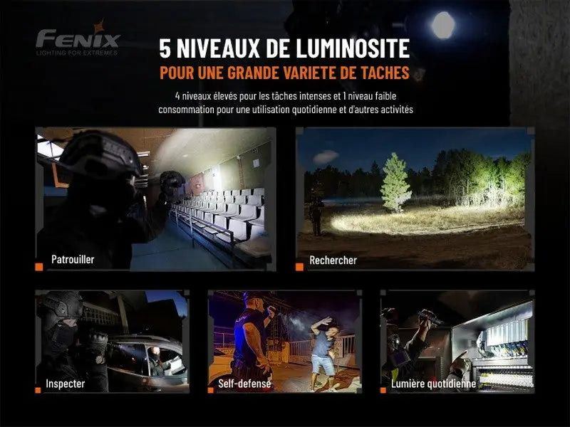 Lampe Torche Tactique Fenix TK20R V2.0 – 3000 Lumens - Rechargeable  NYCTALOPE  