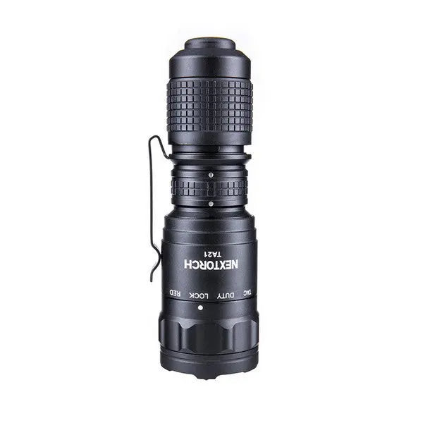 Lampe Torche Tactique Nextorch TA21 SET - 1300 Lumens - lumière rouge - anneau tactique - NYCTALOPE