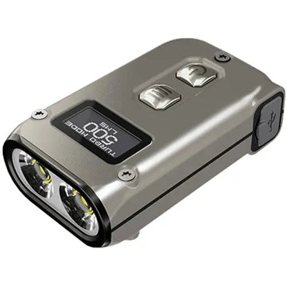 Lampe Torche Titane Nitecore Tini 2 Ti - 500Lumens rechargeable écran Oled  NYCTALOPE  