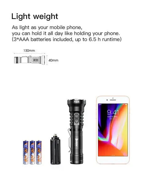 Lampe Torche UV Wuben P26 – 500 Lumens - NYCTALOPE
