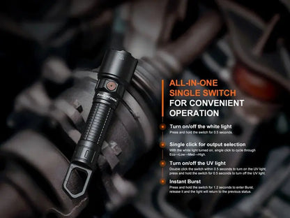 Lampe Torche multifonction Fenix WF25RM – 3000 Lumens rechargeable avec support de charge  NYCTALOPE  