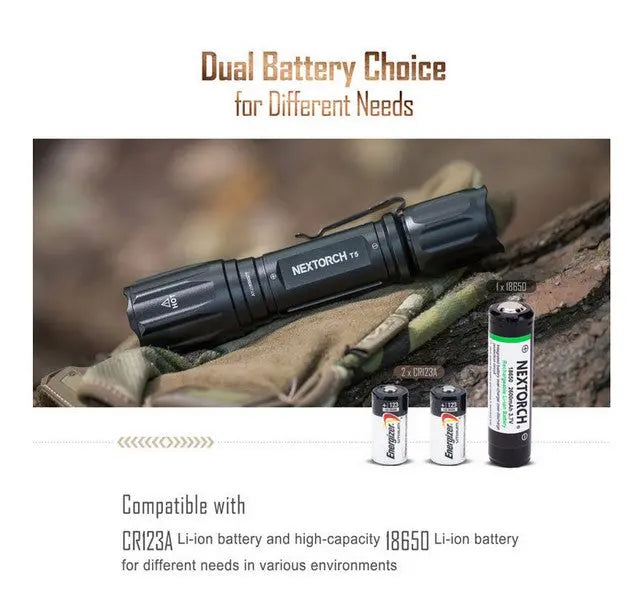Lampe Torche tactique Nextorch T5 SET - 760 Lumens - Kit chasse  NYCTALOPE  
