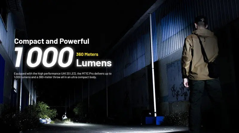 Lampe Torche tactique Nitecore MT1C PRO - 1800Lumens  NYCTALOPE  