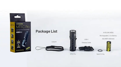 Lampe Torche tactique Nitecore MT1C PRO - 1800Lumens  NYCTALOPE  