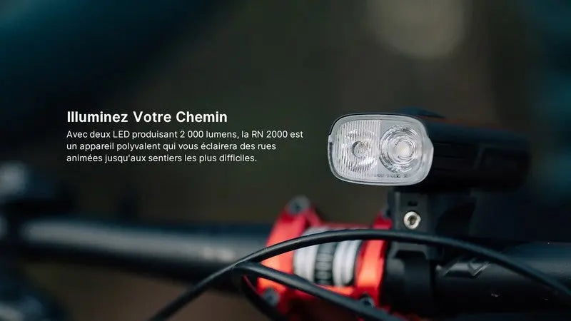 Lampe Vélo Olight RN 2000 – 2000 Lumens  NYCTALOPE  