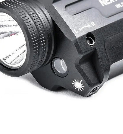 Lampe arme de poing Nextorch WL21G - 650 Lumens + laser vert - Fixation sur rail  NYCTALOPE  