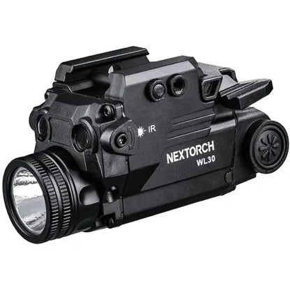 Lampe arme de poing Nextorch WL30 - 400 Lumens - laser vert et IR Infra rouge - Fixation sur rail  NYCTALOPE  