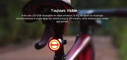 Lampe arrière pour Vélo et VTT Olight  BS100 - 100 Lumens  NYCTALOPE  