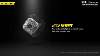 Lampe de Signalisation Nitecore NU06 MI – 8 Lumens – Rouge, Bleu, Vert et Infra rouge  NYCTALOPE  