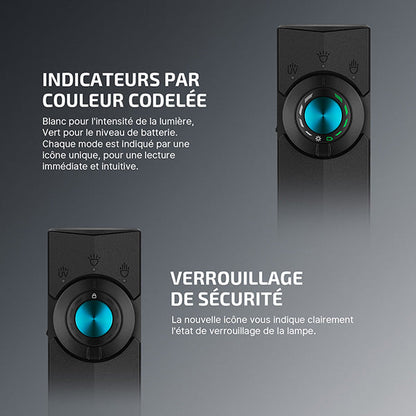 Lampe Torche EDC Olight ArkPro 1500 Lumens - Faisceau Large/Concentré/UV/Laser Vert - 4 Sources Lumineuses