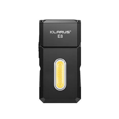 Lampe de poche Klarus E8 1000 Lumens - Triple Éclairage - Tête Pivotante 180° - Rechargeable USB-C - Noir  NYCTALOPE  