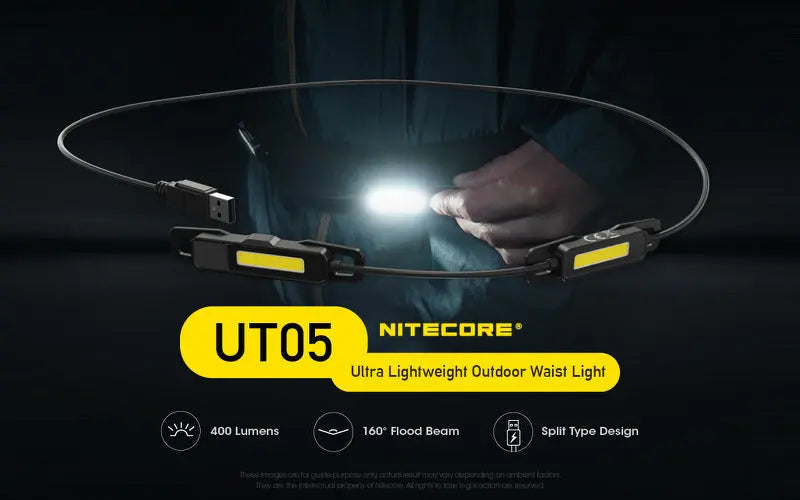 Lampe de trail Nitecore UT05 – 400 Lumens  NYCTALOPE  