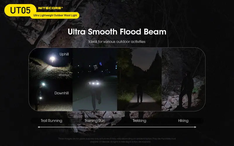 Lampe de trail Nitecore UT05 – 400 Lumens  NYCTALOPE  