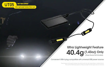 Lampe de trail Nitecore UT05 – 400 Lumens  NYCTALOPE  