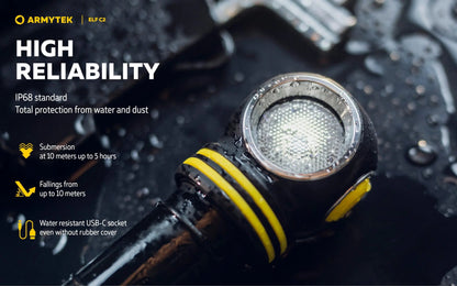 Lampe frontale Armytek Elf C2 USB-C - 1023 Lumens - Warm - NYCTALOPE