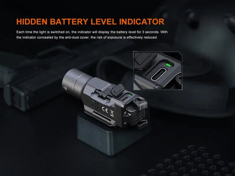 Lampe pour arme Fenix GL19R V2.0 – 1200 Lumens  NYCTALOPE  